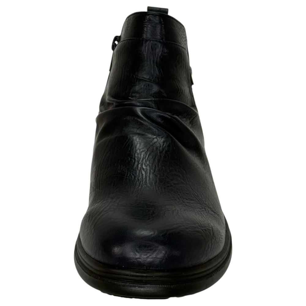 Easy Street Ariadne Navy Burnished Faux Leather Womens Shooties Size 9M - Picture 6 of 12